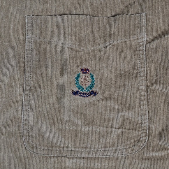 Vintage CHAPS Ralph Lauren Mens Corduroy Button Down Shirt L Long Sleeve Pocket - Picture 4 of 8
